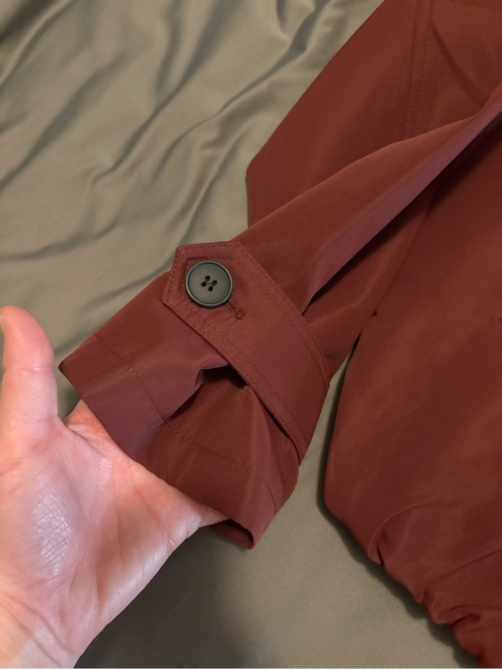 Commense Maroon Jacket Lightweight Button Front - Picture 4 of 5